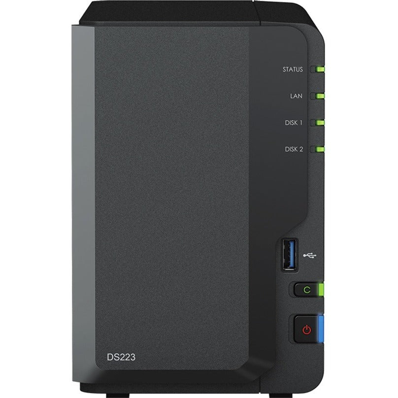 Synology DS223 DiskStation SAN/NAS Storage System, Quad-core, 2GB DDR4, 2  Bays, Gigabit Ethernet