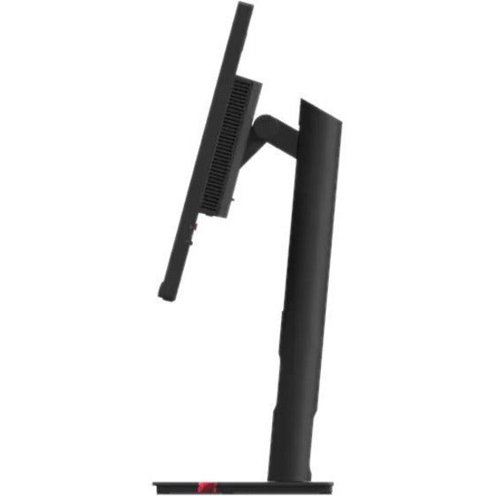 Side view of Lenovo ThinkVision T24i-30 monitor demonstrating tilt and rotation capabilities