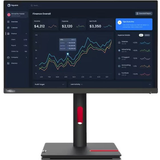 Lenovo 63B0MAT6US ThinkVision T22i-30 Laajakuvanäyttö LCD-näyttö täysin HD 22  99% sRGB 3 vuoden takuu