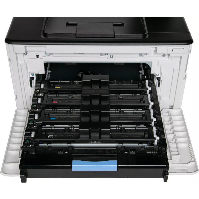 Interior view of Canon LBP674Cdw showing color toner system