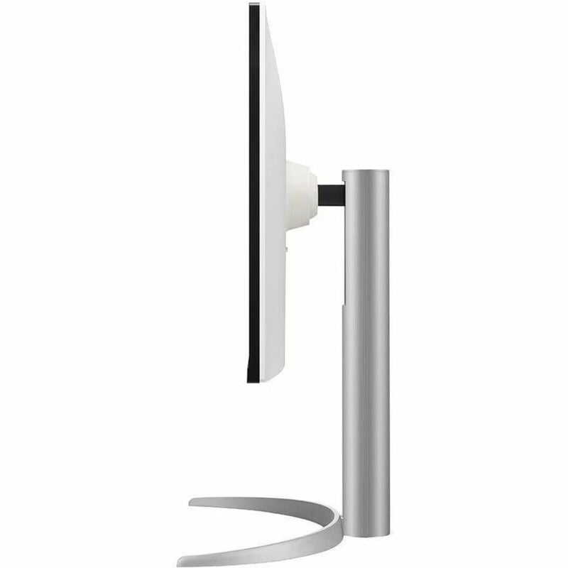 Side profile view of LG monitor showing slim design and mounting system