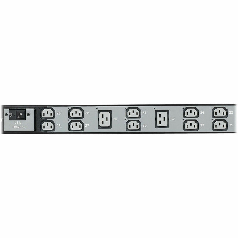 Close-up of Bank 3 outlet configuration and labeling