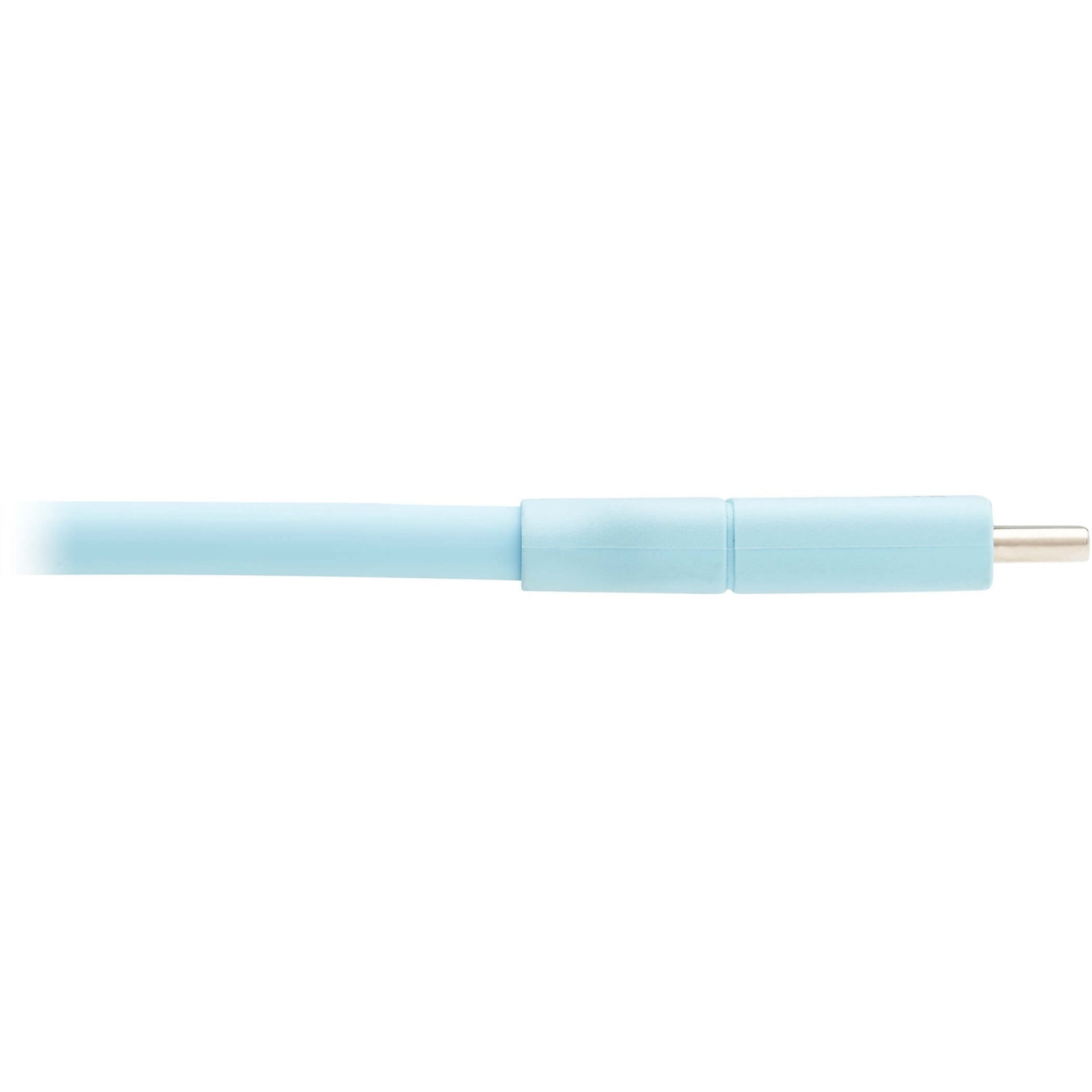 Side view of light blue USB-C cable showing flexible design-alternate-image4