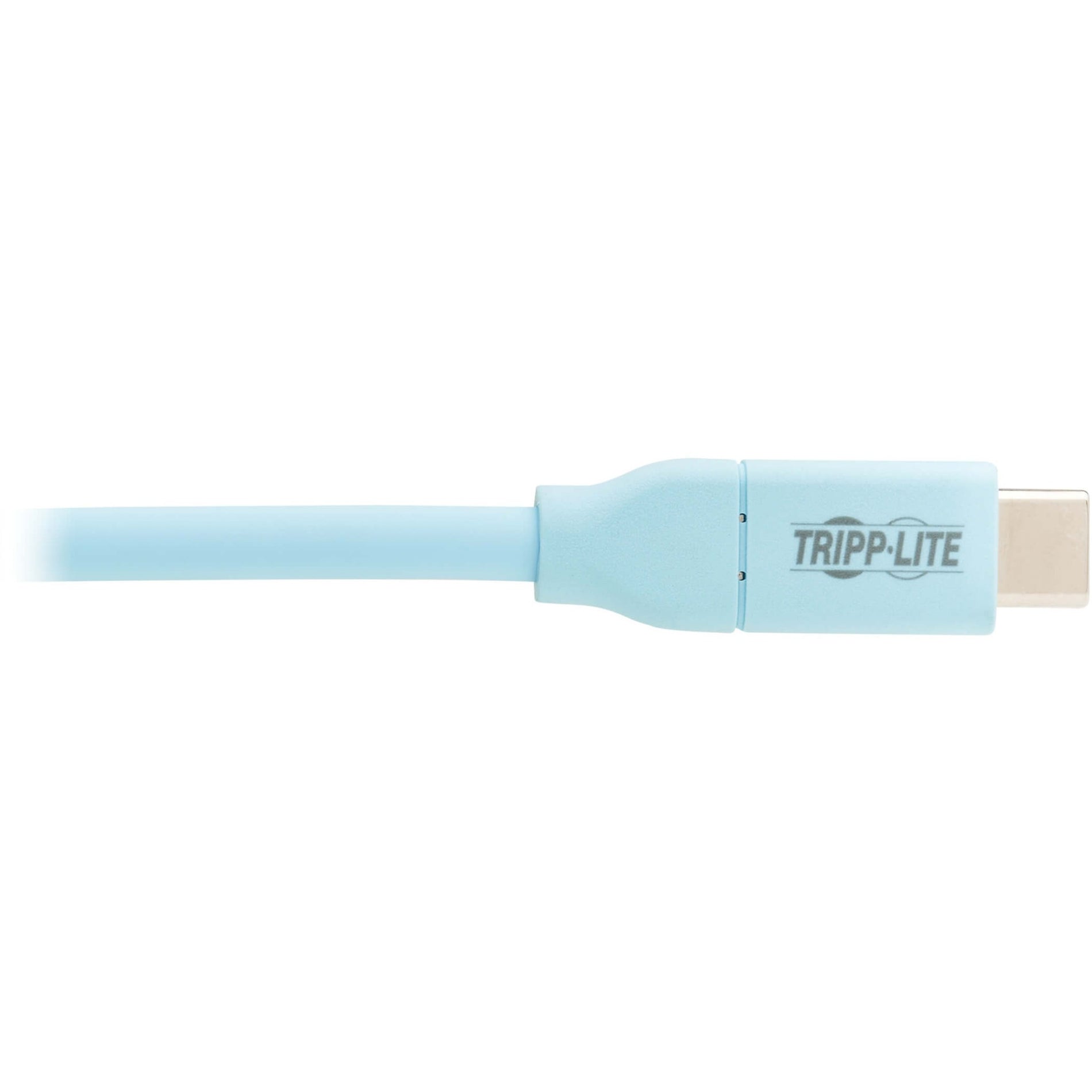 Tripp Lite U040AB-006CS5LB Cable USB-C a USB-C (M/M) Azul Claro 6 pies (1.8 m) Carga Rápida Resistente a Enredos