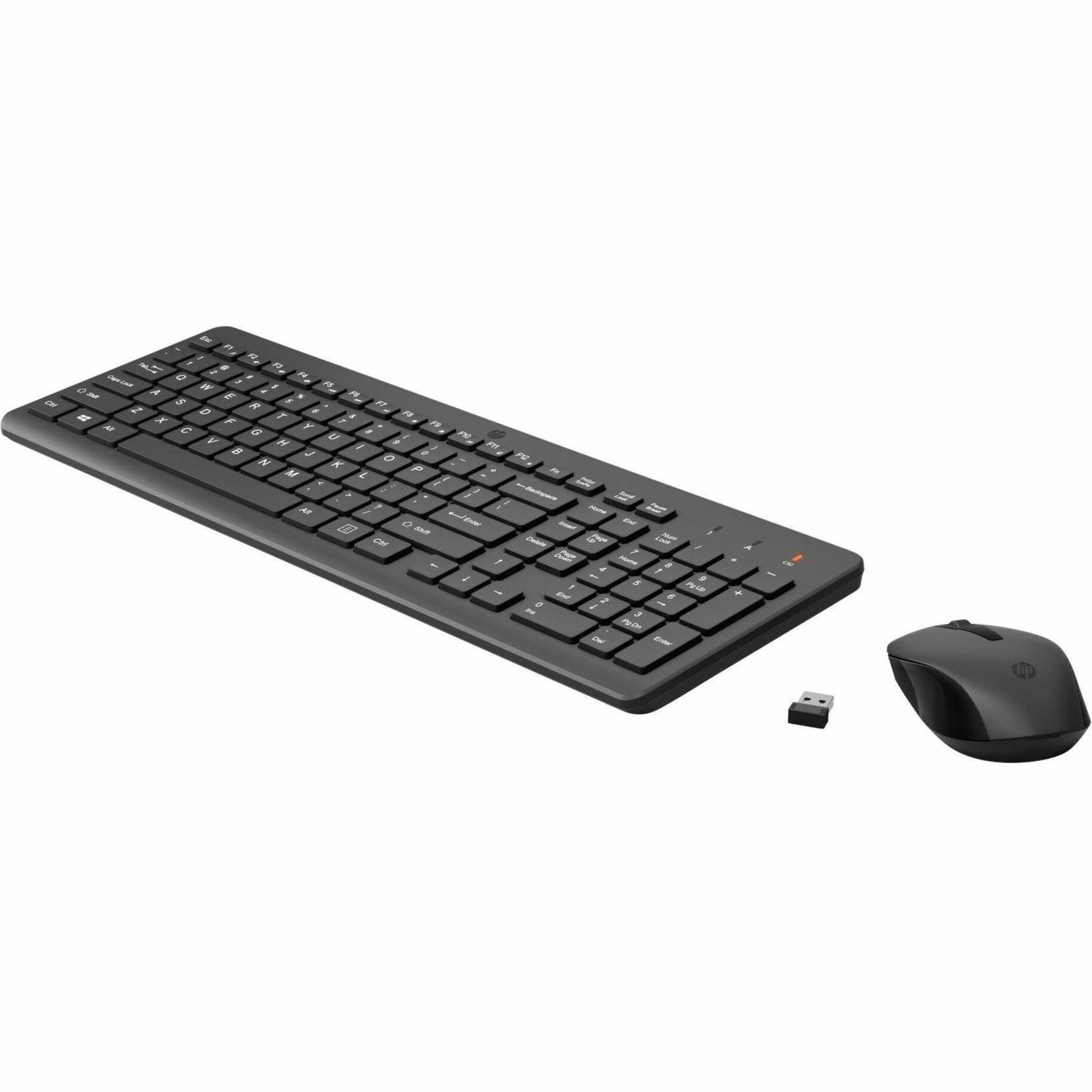 HP 2V9E6AA#ABL 330 Wireless Mouse and Keyboard Combination, Ergonomic, Battery Indicator, Full-size Keyboard