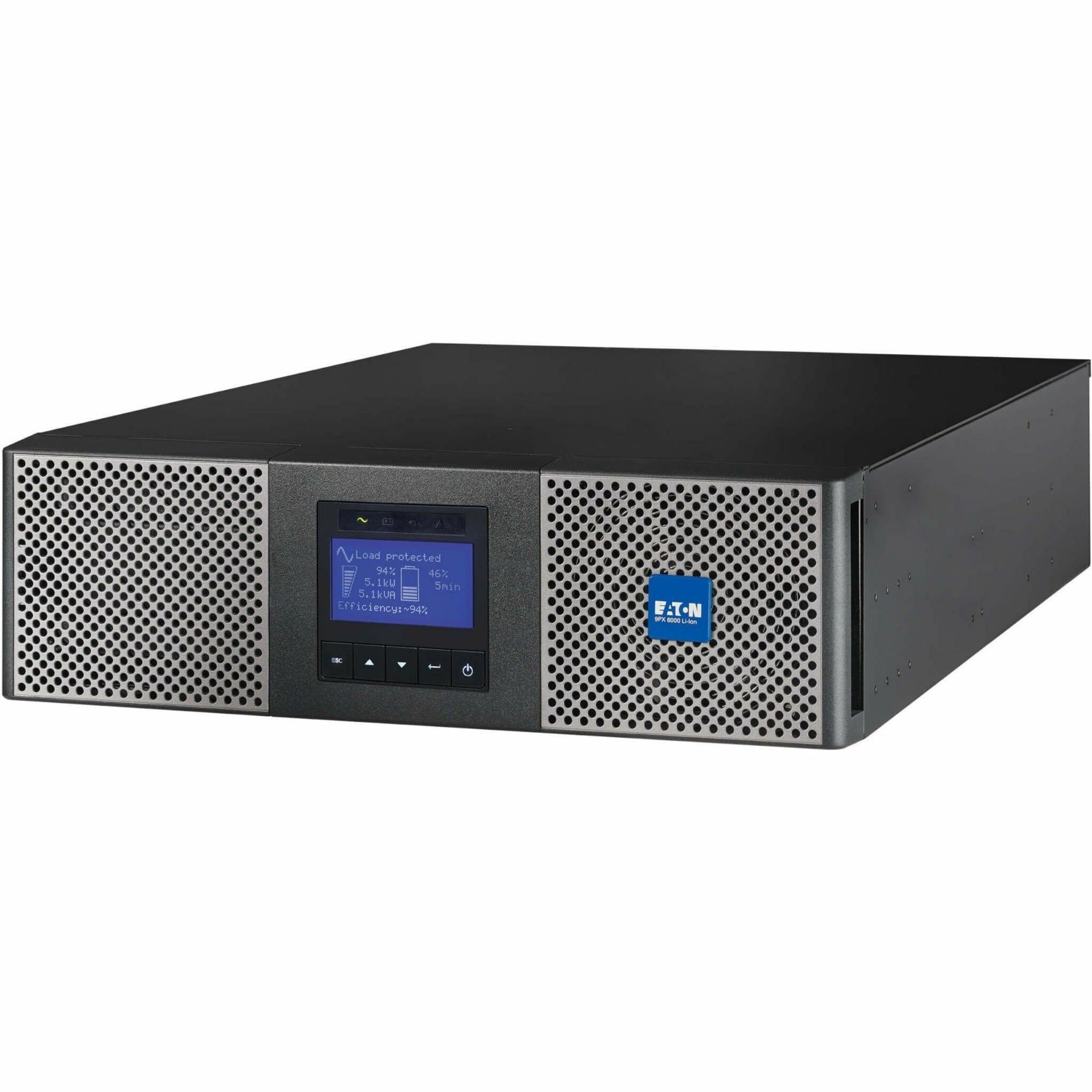 Eaton 9PX6K-L UPS in rack-mount configuration showing front panel-alternate-image8