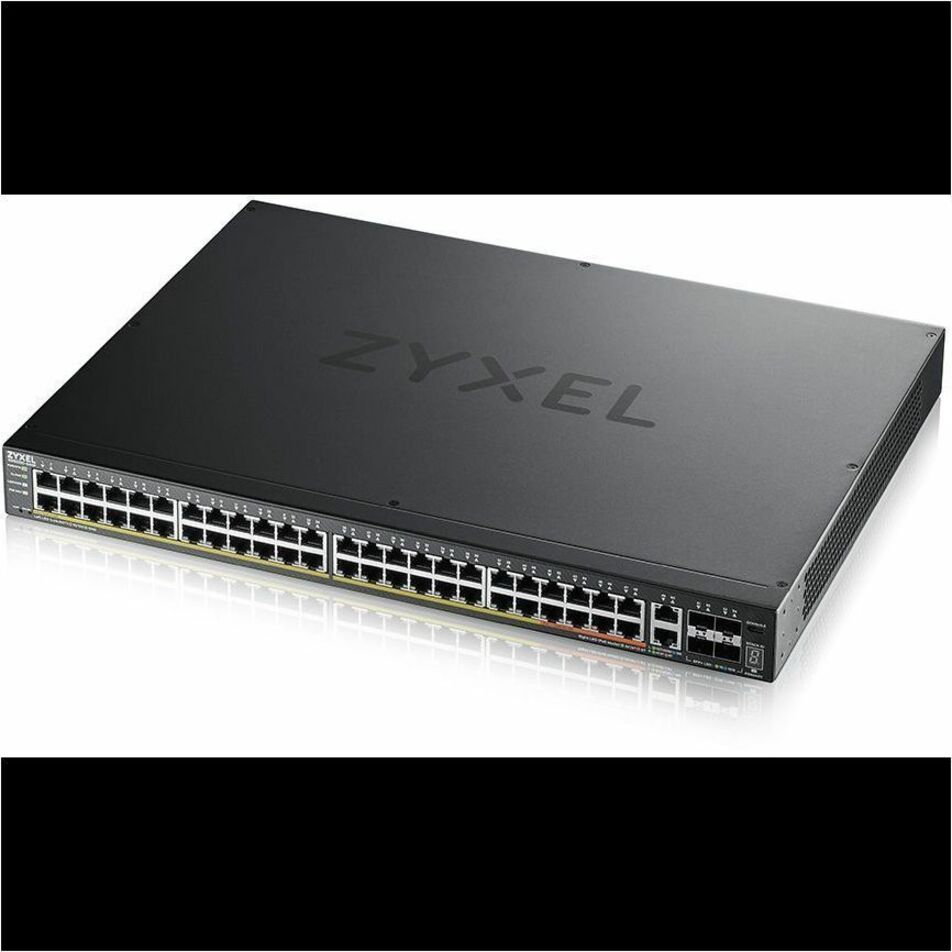 ZYXEL XGS2220-54HP สวิตช์ L3 แบบเข้าถึง PoE+ 48 พอร์ต GbE พร้อม 6 การเชื่อมต่อ 10G (600 W) เอเธอร์เน็ตความเร็ว 1 กิกะบิต เอเธอร์เน็ต 10 กิกะบิต ช่อง SFP+