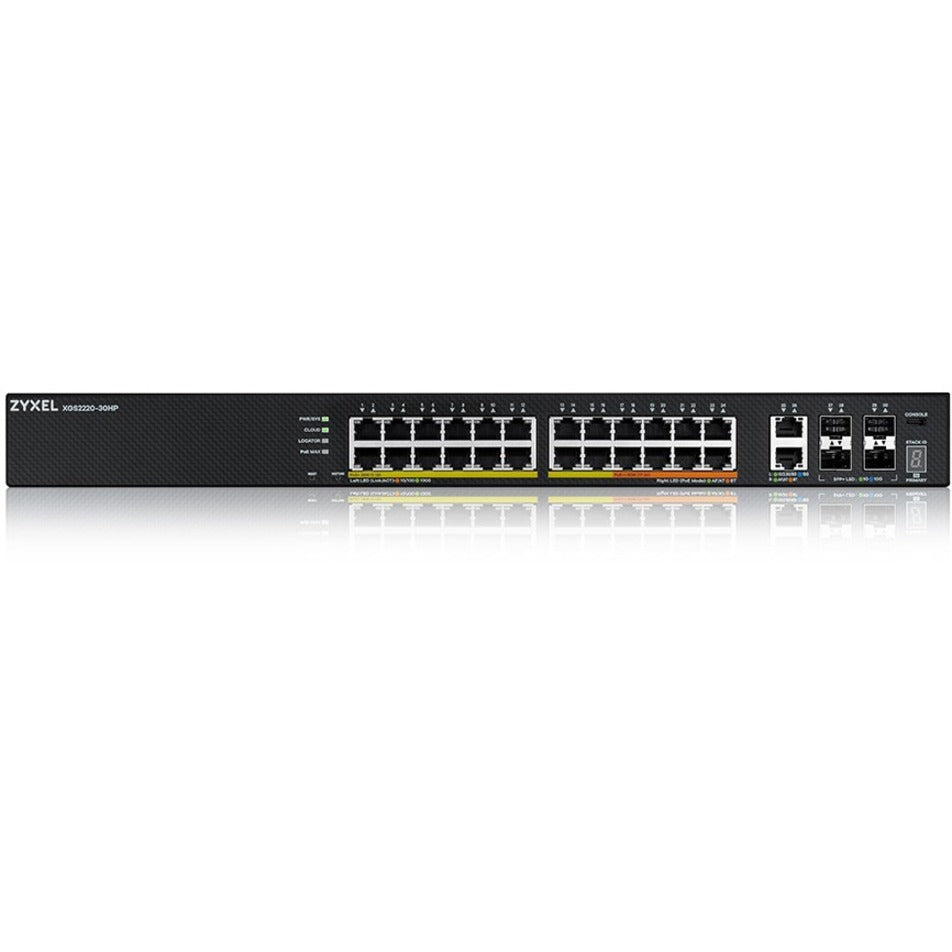 ZYXEL XGS2220-30HP 24-port Gigabit POE Switch 10G Uplink 400W Power Budget 1Y Nebula Pro ZYXEL XGS2220-30HP 24 porte Gigabit POE Switch 10G Uplink Budget di Alimentazione 400W 1Y Nebula Pro