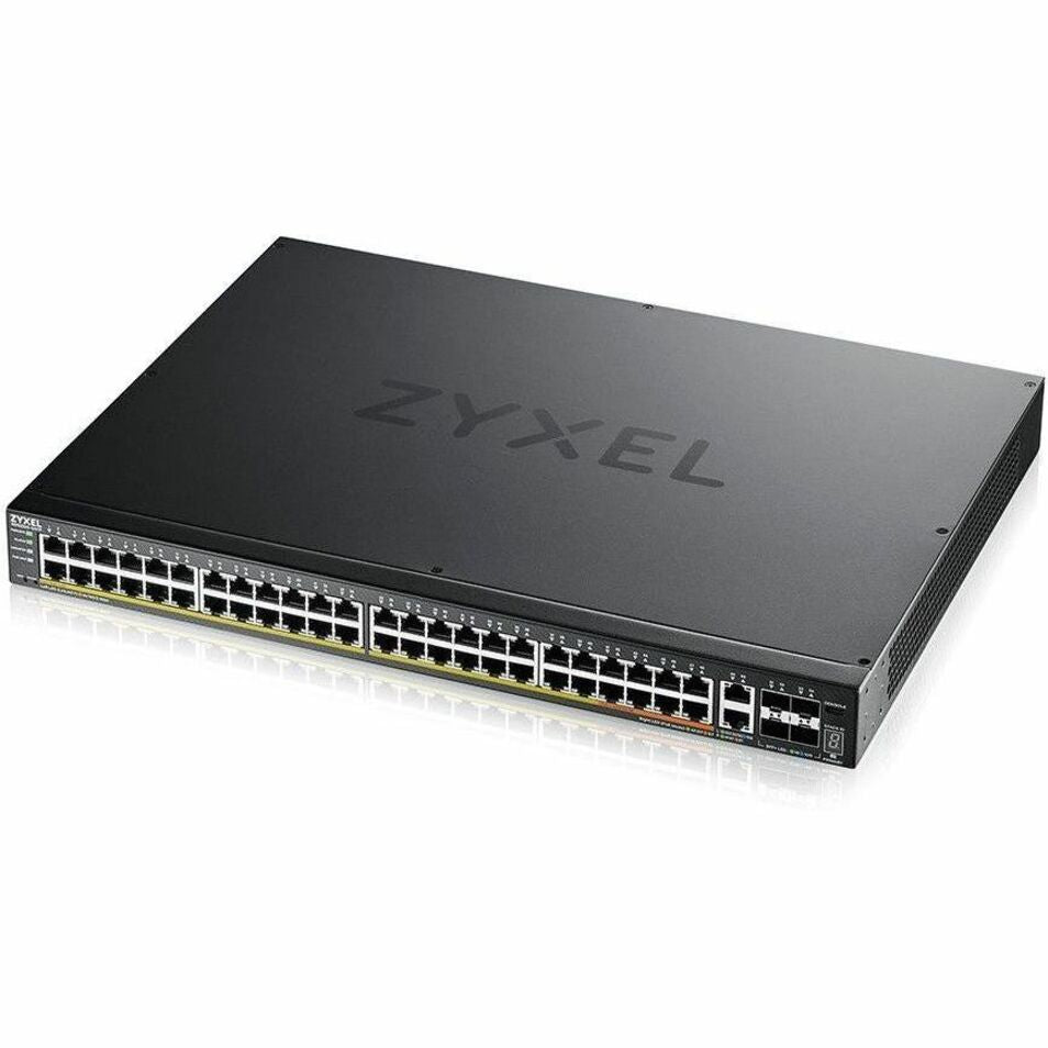 ZYXEL XGS2220-54FP 48-port GbE L3 Access PoE+ Switch with 6 10G Uplink (960 W), Campus Network IP Phone Business IP Camera Hotel Branch Office