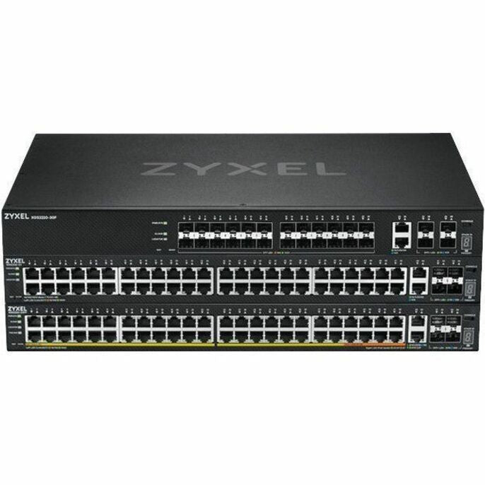 ZYXEL XGS2220-54FP 48-port GbE L3 Access PoE+ Switch with 6 10G Uplink (960 W), Campus Network IP Phone Business IP Camera Hotel Branch Office