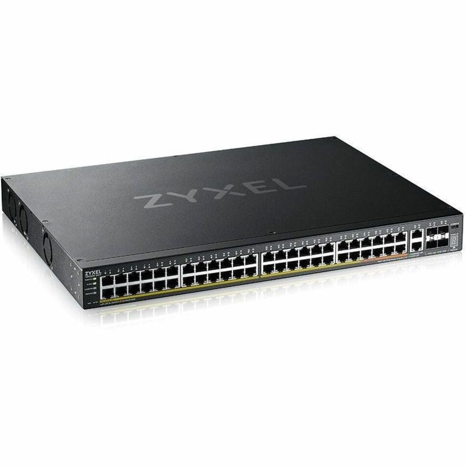 ZYXEL XGS2220-54FP 48-port GbE L3 Access PoE+ Switch with 6 10G Uplink (960 W), Campus Network IP Phone Business IP Camera Hotel Branch Office