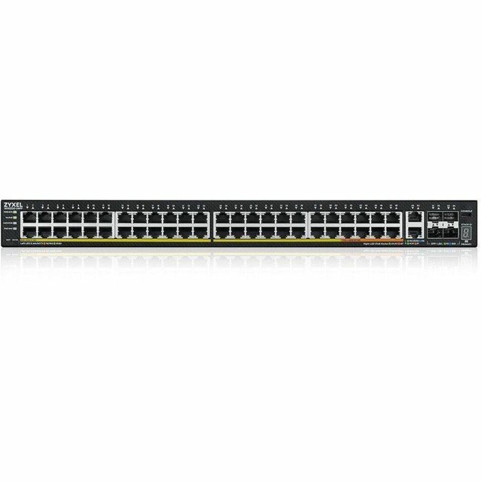 ZYXEL XGS2220-54FP 48-port GbE L3 Access PoE+ Switch with 6 10G Uplink (960 W), Campus Network IP Phone Business IP Camera Hotel Branch Office