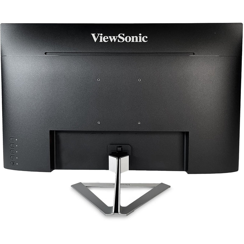 Rear view of ViewSonic monitor showing VESA mount points and port layout