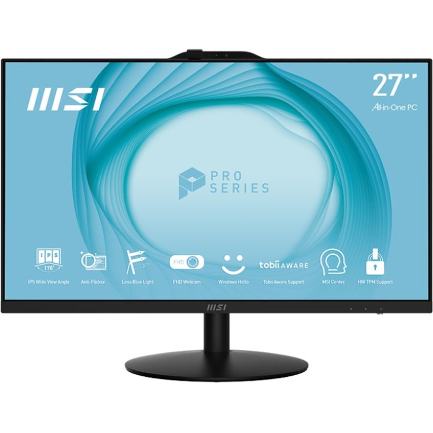 MSI PRAP27213M290 PRO AP272 AIO Desktop, 27" FHD IPS-Grade LED, Intel Core i5-13400, 8GB Memory, 1TB NVMe+ 256GB 2.5" SSD, WiFi 6, BT 5.3, Black, 1YR Warranty, Windows 11 Home Plus