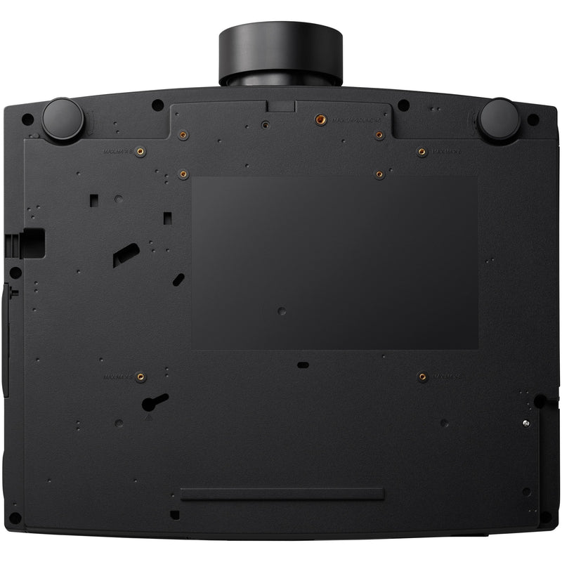 Bottom view of Sharp NEC PV800UL-B1 projector showing mounting points and installation features