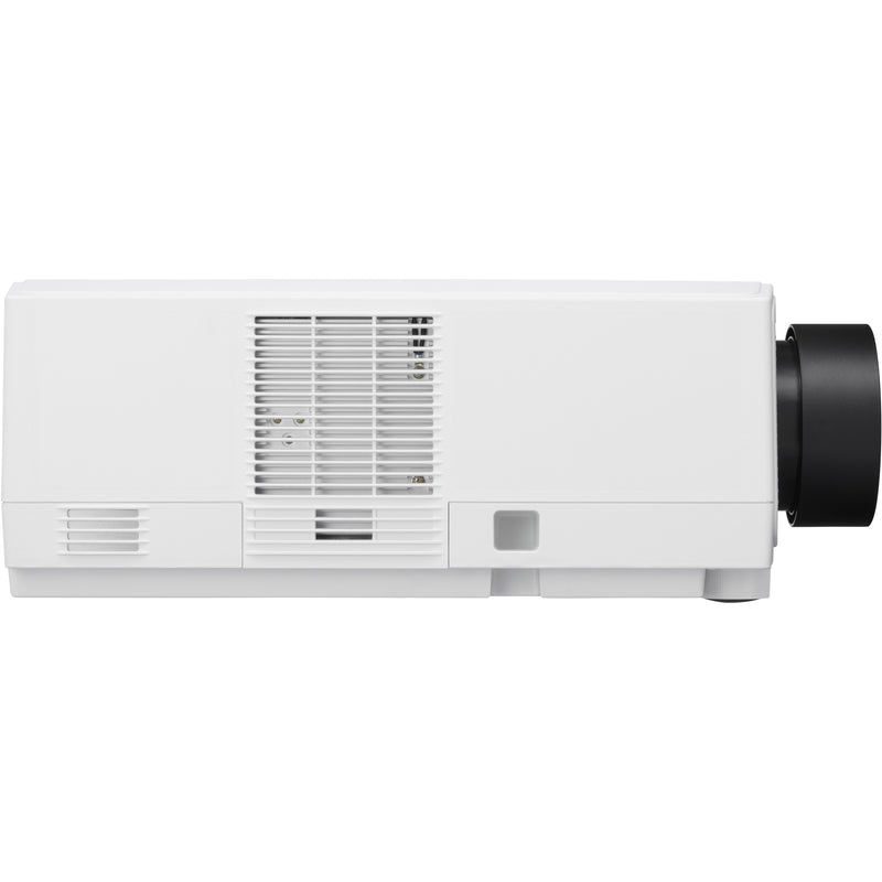 Side view of Sharp NEC PV800UL-W1 projector highlighting ventilation system and thermal management design