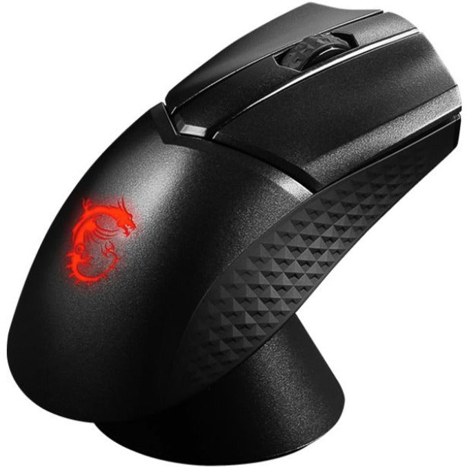 Side view of MSI Clutch GM31 gaming mouse showing ergonomic design and textured grip pattern-alternate-image3