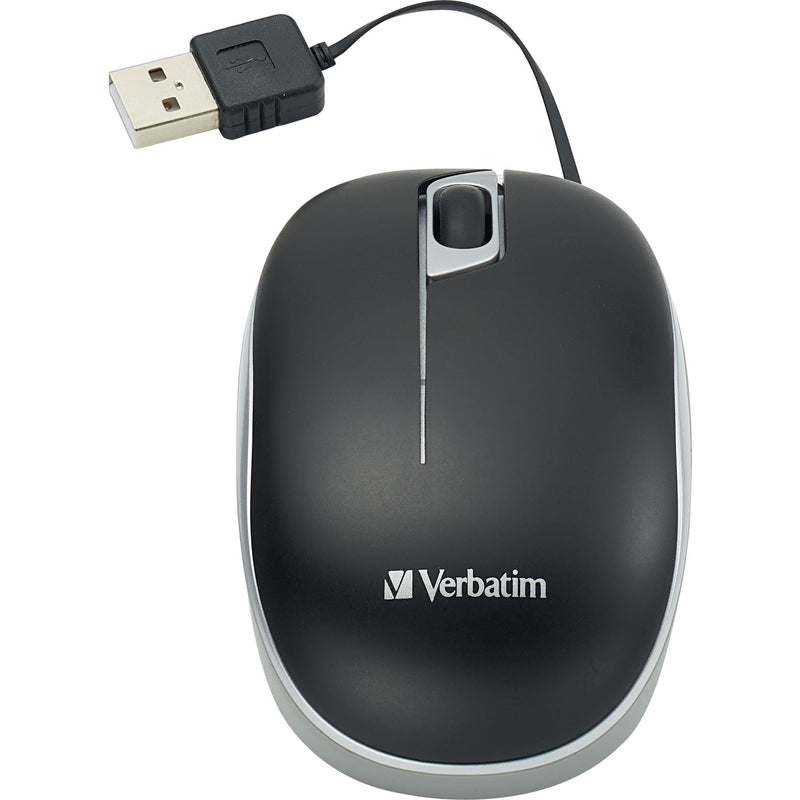 Close-up of Verbatim mouse USB connector and cable