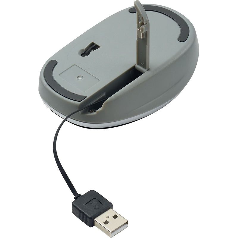 Bottom view of Verbatim mouse showing cable storage compartment