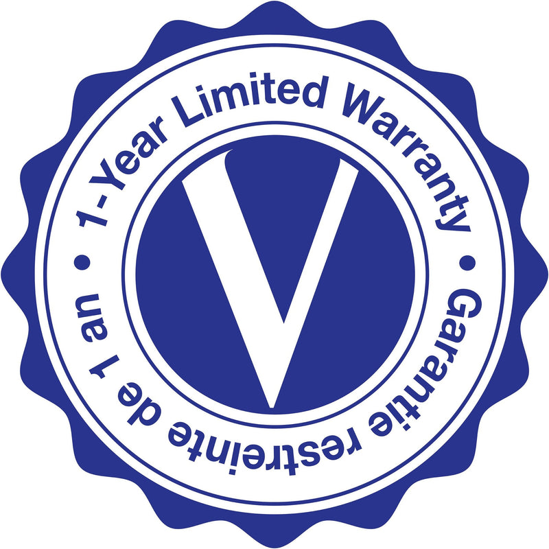 Verbatim warranty seal showing 1-year limited warranty