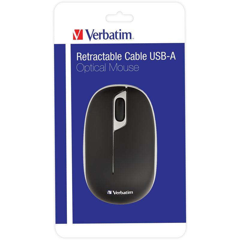 Verbatim mouse retail packaging showing product features