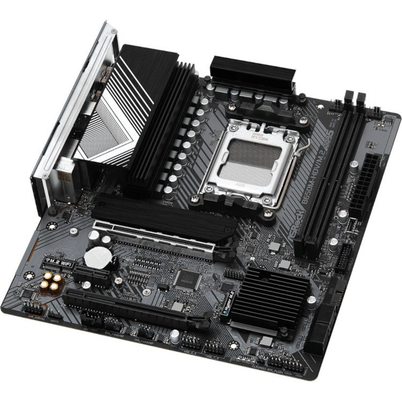 ASRock Gaming Desktop Bundkort B650M-HDV/M.2 Micro ATX AMD Ryzen 7 DDR5 SDRAM 64GB Hukommelse PCI Express 4.0 HDMI 2.1 Thunderbolt 4 RAID Understøttet