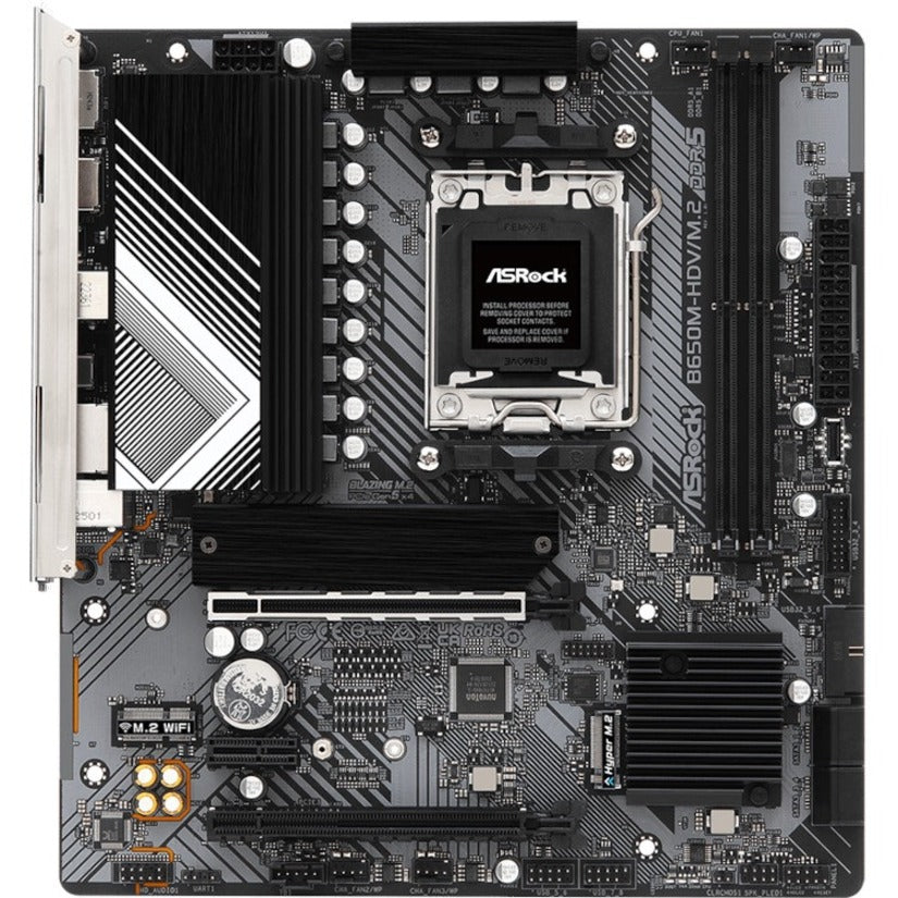 ASRock Gaming Desktop Bundkort B650M-HDV/M.2 Micro ATX AMD Ryzen 7 DDR5 SDRAM 64GB Hukommelse PCI Express 4.0 HDMI 2.1 Thunderbolt 4 RAID Understøttet