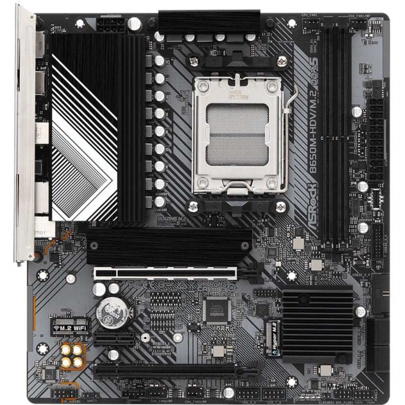 ASRock Gaming Desktop Bundkort B650M-HDV/M.2 Micro ATX AMD Ryzen 7 DDR5 SDRAM 64GB Hukommelse PCI Express 4.0 HDMI 2.1 Thunderbolt 4 RAID Understøttet