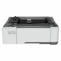 Lexmark 650-Sheet Duo Tray showing the main paper tray and multipurpose feeder in a sleek gray and white design-alternate-image1