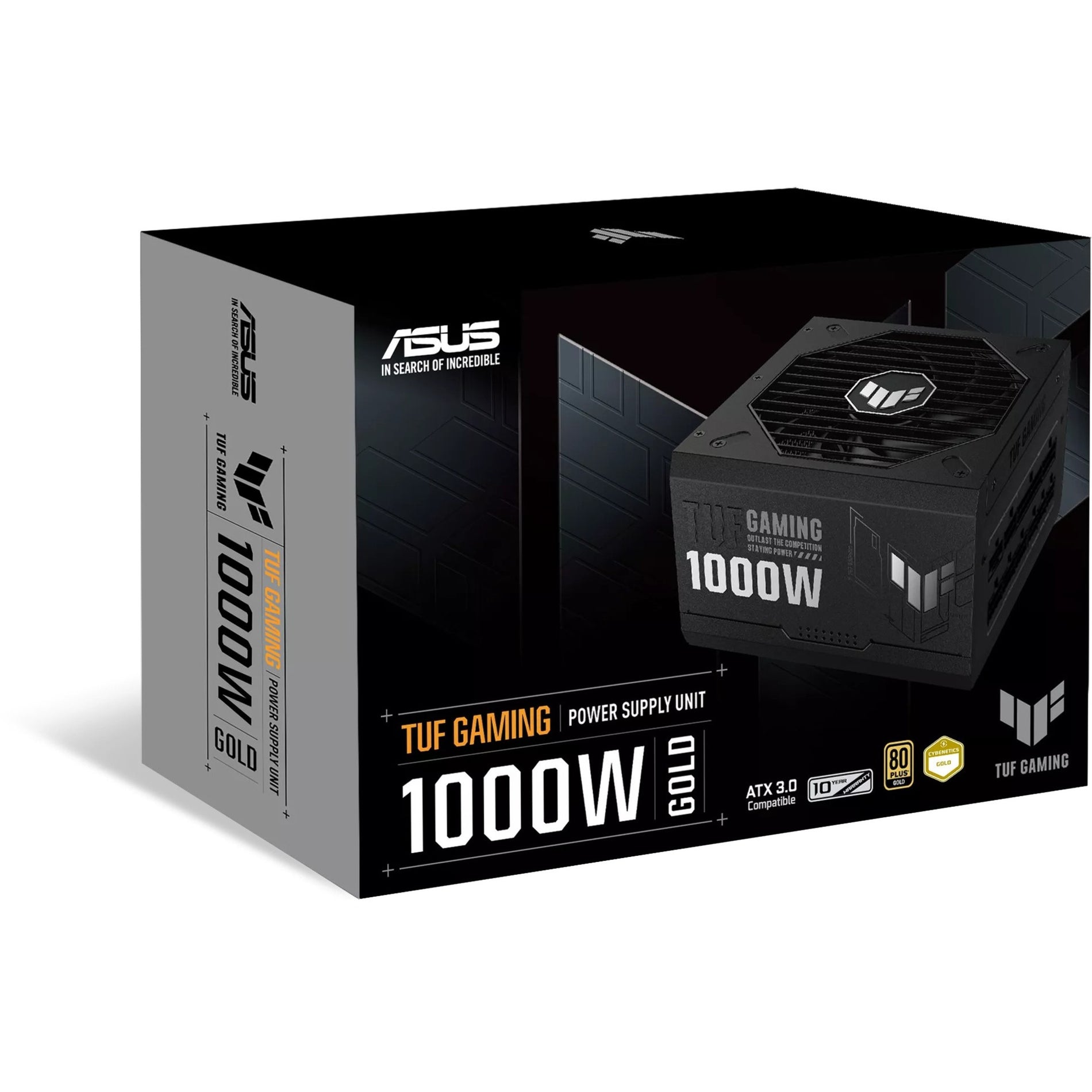 TUF TUF-GAMING-1000G Fuente de Poder Gaming 1000W Oro Modular 92% Eficiencia Doble Ventilador