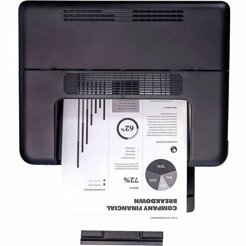 Top view of Canon LBP122dw printer showing paper output system and ventilation