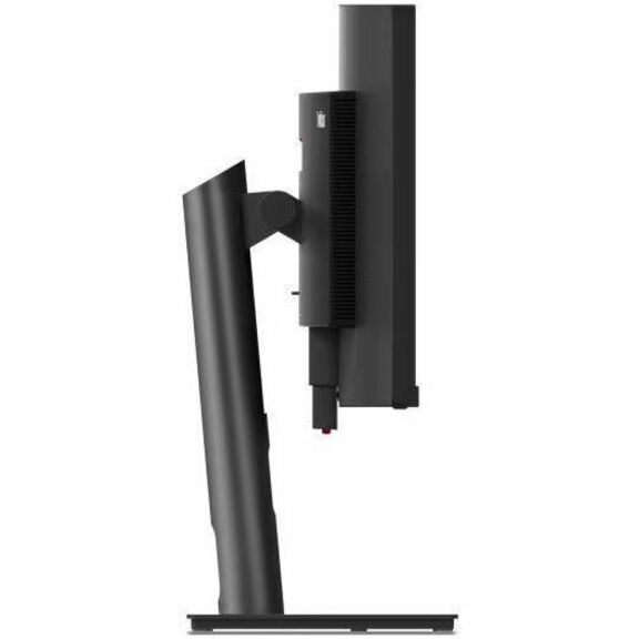 Side profile of Lenovo ThinkVision P49w-30 monitor showing adjustable stand mechanism-alternate-image3