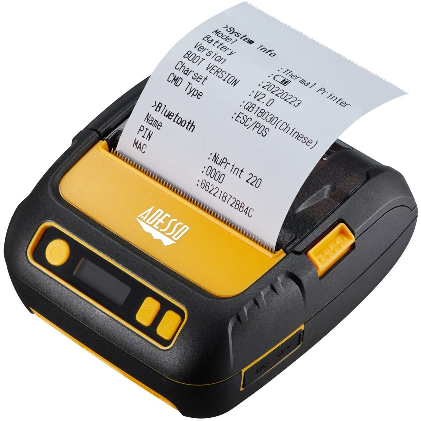 Adesso NUPRINT320B NuPrint 320B Direct Thermal Printer, Mobile, Portable, Compact, Bluetooth