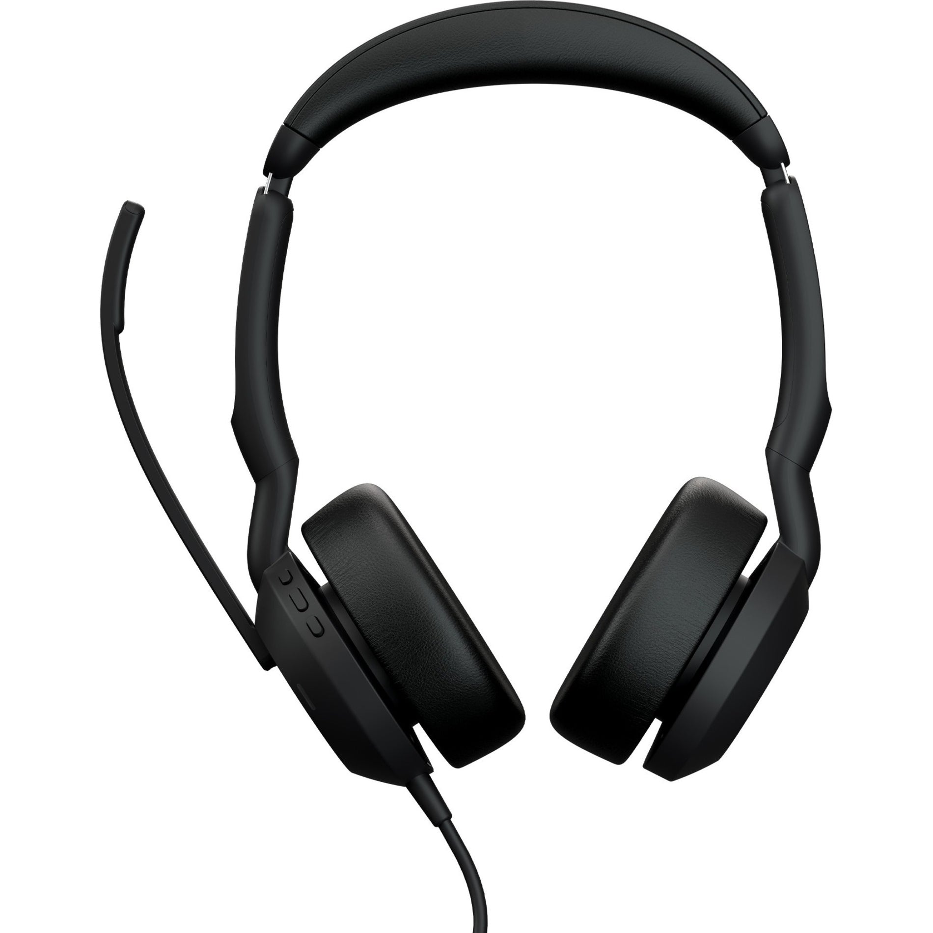 Front view of Jabra Evolve2 50 headset showcasing dual ear cups and adjustable headband-alternate-image2