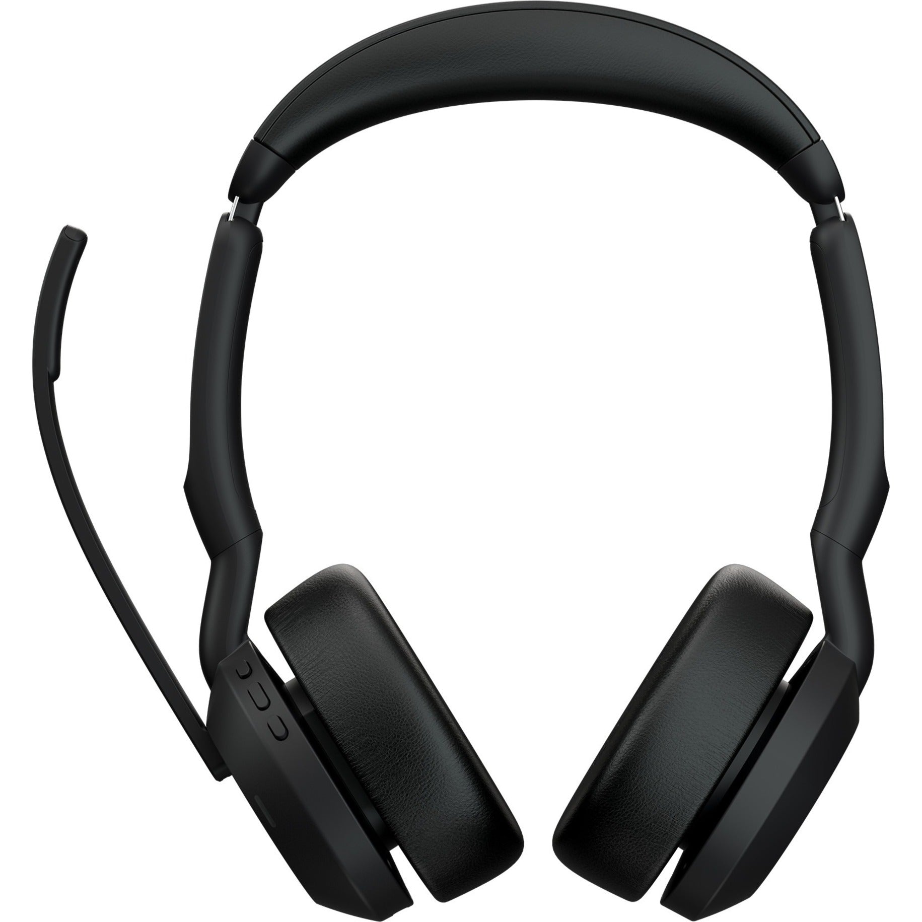 Top view of Jabra Evolve2 55 headset displaying full design and ear cushions-alternate-image2