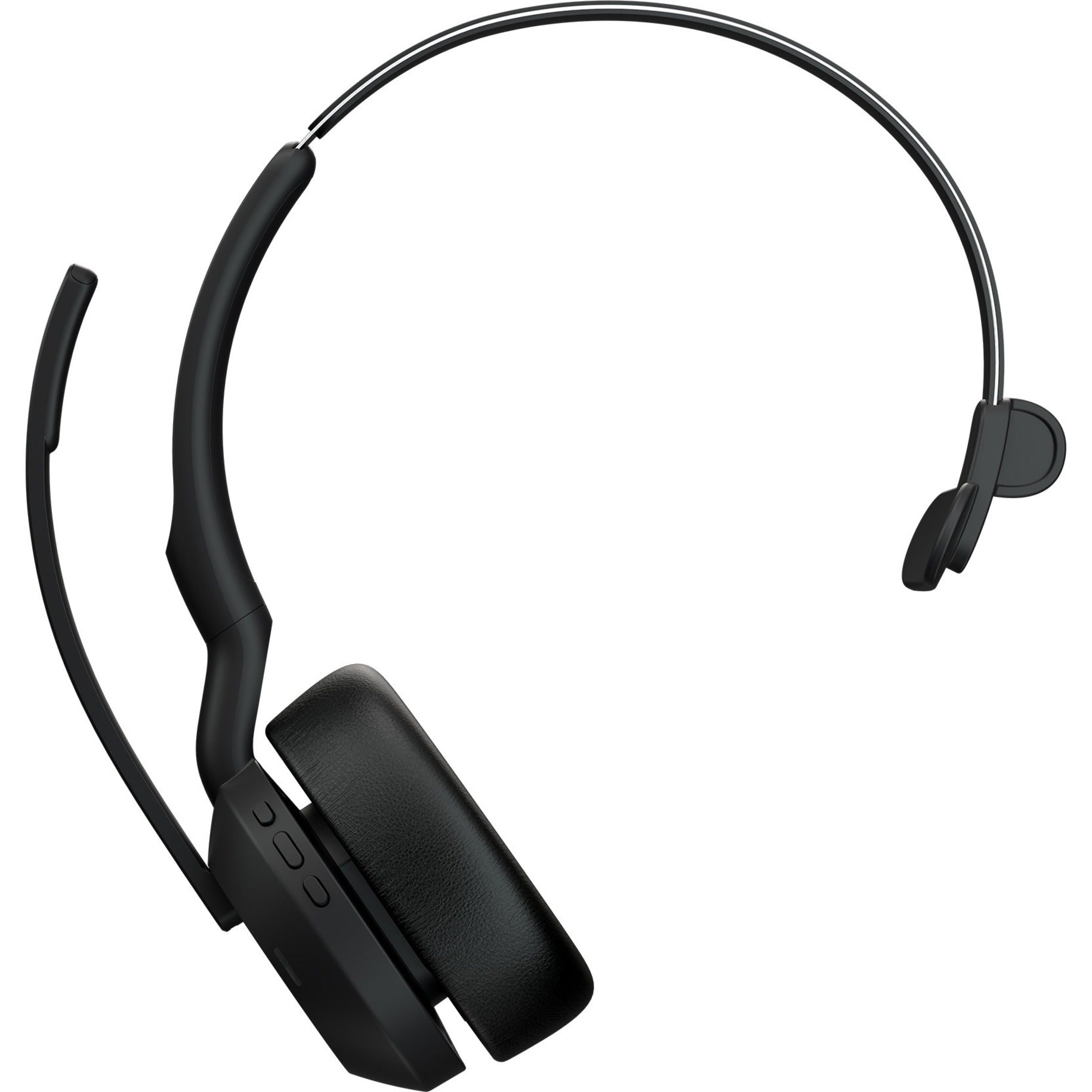 Angled view of Jabra Evolve2 55 headset showing cushioned earpad and headband design-alternate-image2