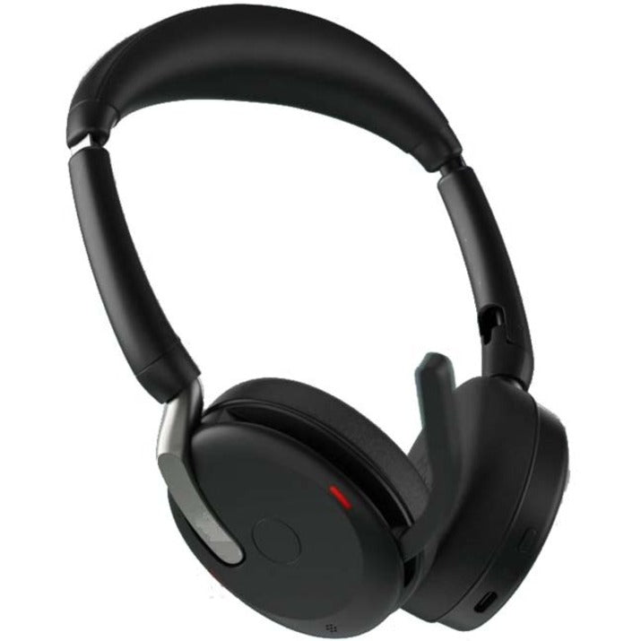 Angled view of Jabra Evolve2 65 Flex showing controls and microphone-alternate-image7