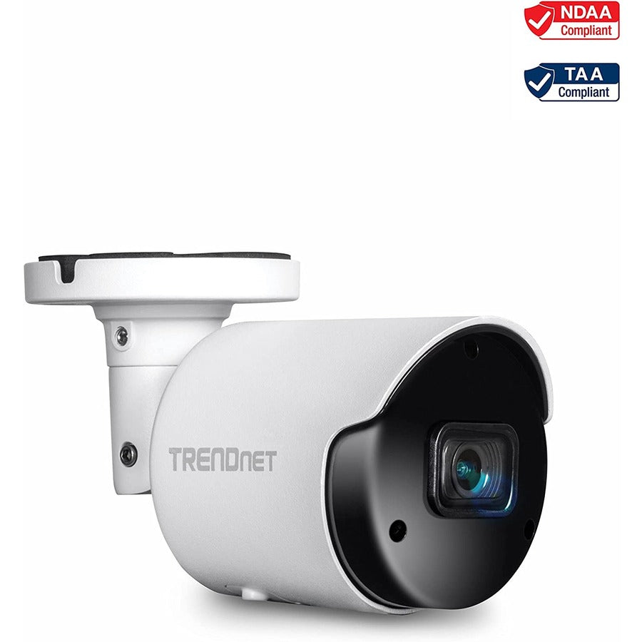 TRENDnet TV-IP1514PI Indoor Outdoor 5MP H.265 PoE Bullet Network Camera, IR Night Vision up to 30m (98 ft.), White