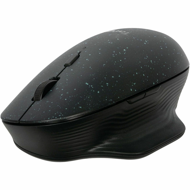 Close-up of Targus ErgoFlip Mouse showing button layout and surface texture