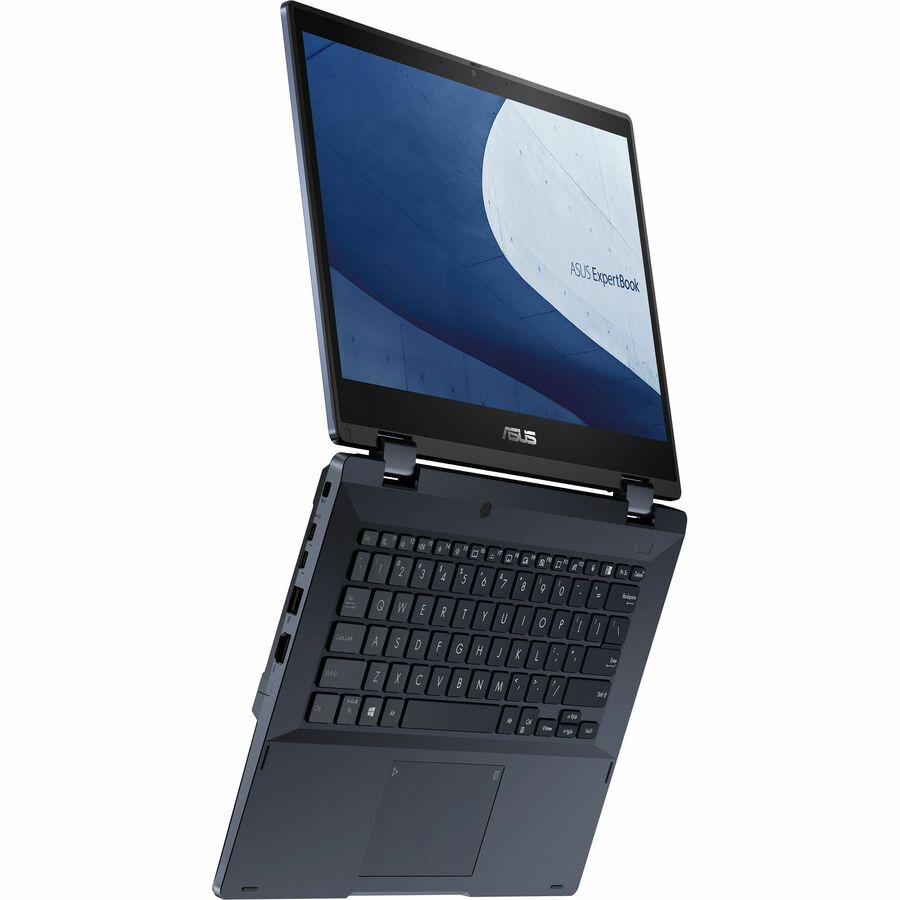 أسوس ExpertBook النجمة السوداء لمس 14.0 FHD 2 في 1 كمبيوتر محمول، كور i5، ذاكرة وصول عشوائي بسعة 16 جيجابايت، سعة تخزين 256 جيجابايت، ويندوز 11 برو أسوس الخبير