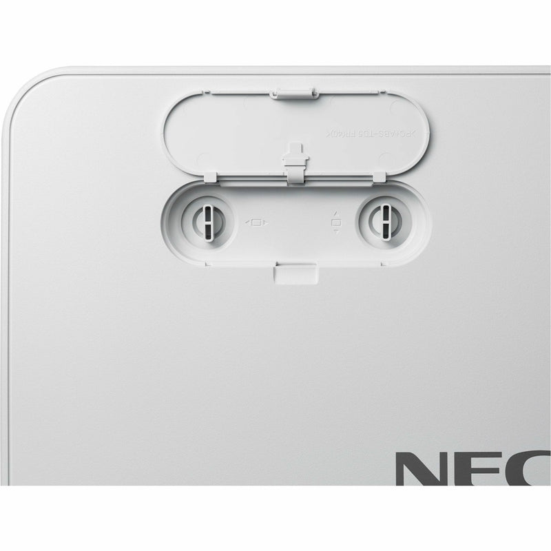 Close-up of NEC P547UL lens adjustment mechanism