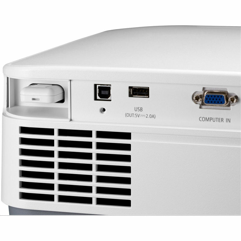 Detailed view of USB and computer input ports on NEC P547UL