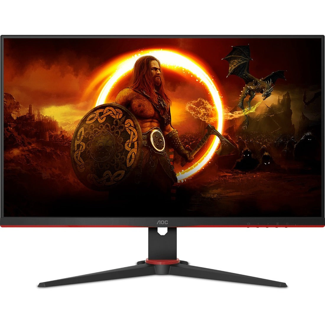 AOC 24G2SE Gaming LCD Monitor 23.8" Full HD, 165Hz Refresh Rate, Adaptive Sync/FreeSync Premium, Frameless Bezel