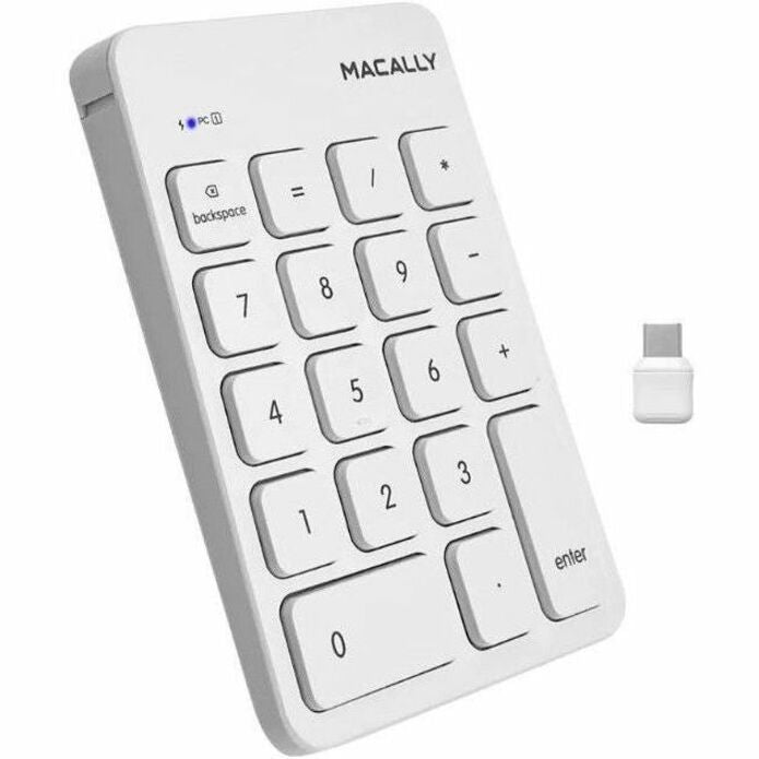 Macally RFCNUMKEY keypad, Wireless 18-Key Numeric Keypad for MacBook Pro, Computer, Chromebook, MacBook