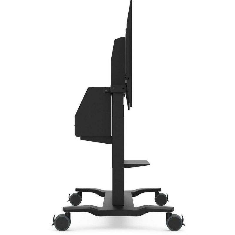 Profile view showing the electric height adjustment mechanism of the ViewSonic cart