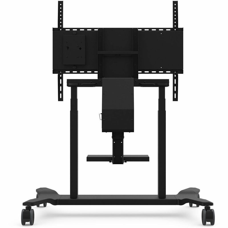 Front view highlighting the VESA mount system of the ViewSonic mobile cart