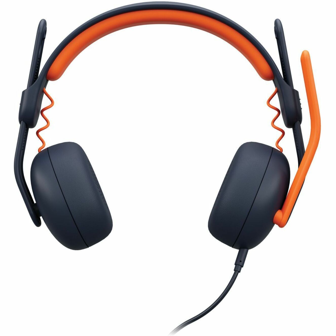 Aerial view of Logitech Zone Learn headset showing padded headband and ear cup design-alternate-image2