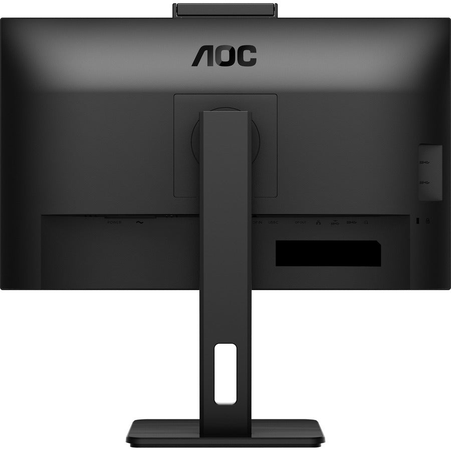 AOC 27" Webcam WQHD LCD Monitor zonder frame Adaptive Sync Gestreept Zwart