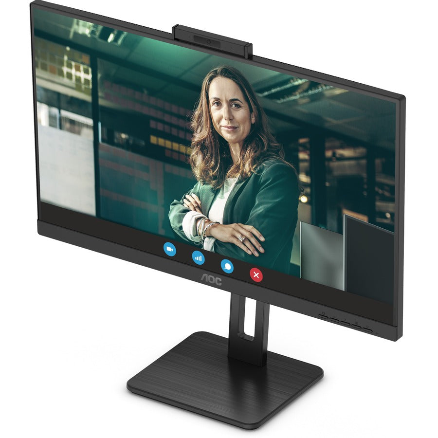 AOC Q27P3CW Moniteur LCD 27" avec Webcam WQHD Bord sans cadre Synchronisation adaptative Noir texturé