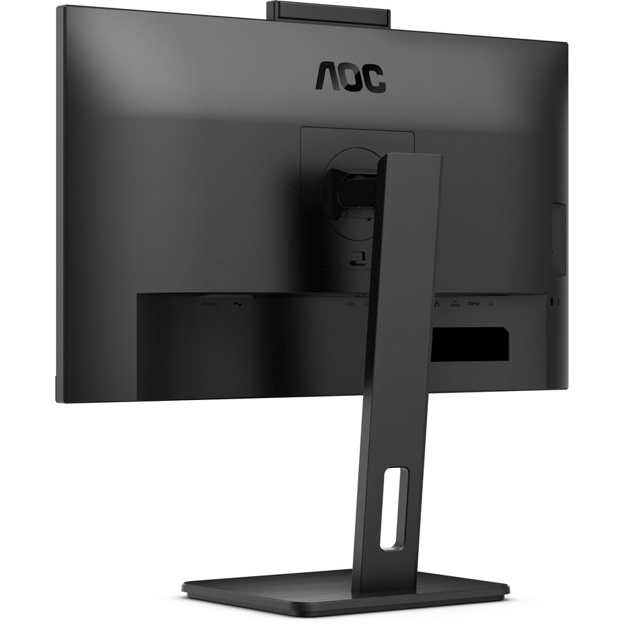 AOC 27" Webcam WQHD LCD Monitor zonder frame Adaptive Sync Gestreept Zwart